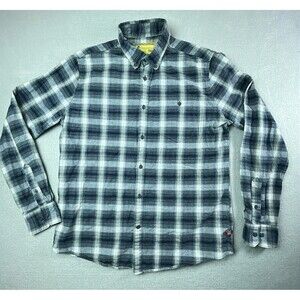 Barbour International Steve McQueen Shirt Mens Small Plaid Slim Fit